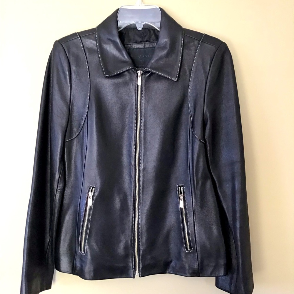 Avanti Genuine Black Leather Jacket
